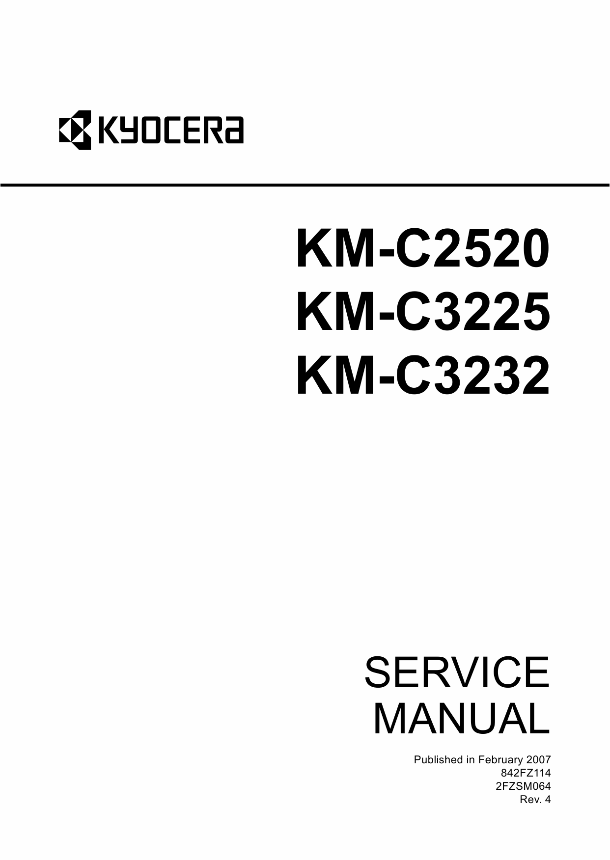 KYOCERA ColorCopier KM-C2520 C3225 C3232 Parts and Service Manual-1